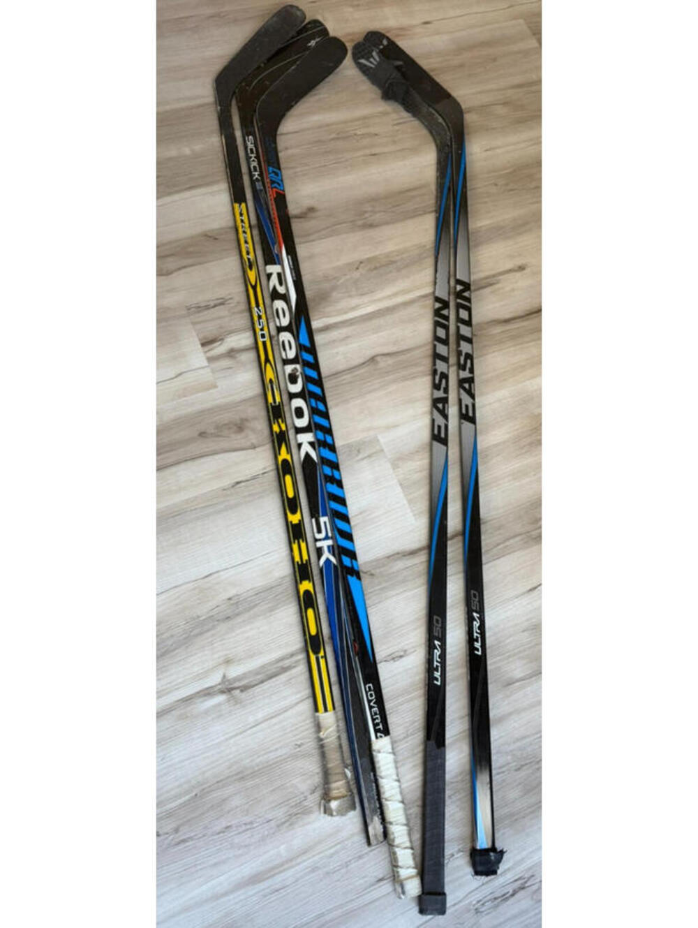 Hockey Stick Lot 5 PC Warrior Covert QRL Easton Ultra Reebok Koho Right/ Left